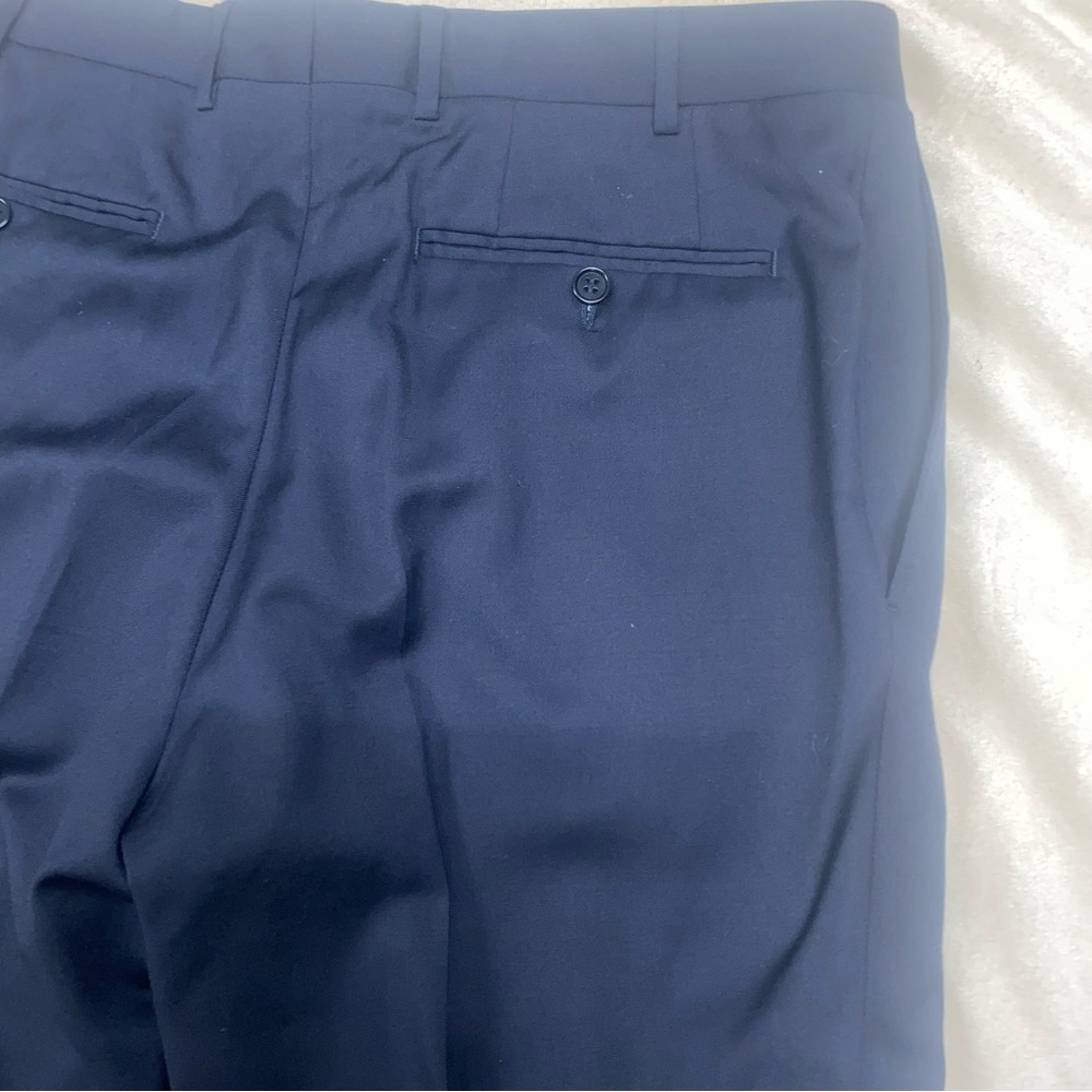 Canali Navy Dress Trousers, 34x32 - Picture 4 of 7